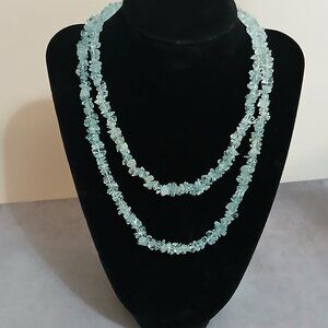 Vintage Aquamarine Necklace - 17"